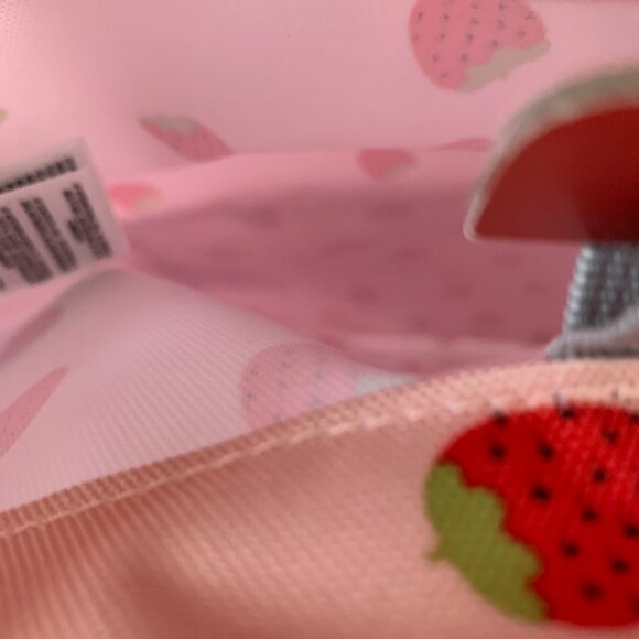 JANSPORT Strawberry Shower Nylon Draw Sack Backpack in Pink - Picture 6 of 6